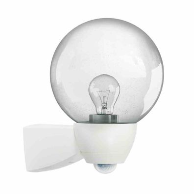 AL Monza/ Garda Sensorleuchte 77W HV-Halogenlampe weiß matt Glas klar Leuchte TOP