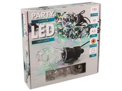Party Outdoor LED Lichterkette bunt 10 Glühbirnen Partylichterkette Partydeko