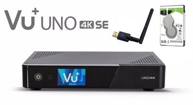 VU+ Uno SE 4K 1x DVB-S2 FBC Twin Tuner Linux Receiver + WLAN 600 Mbit/ s + 1TB HD