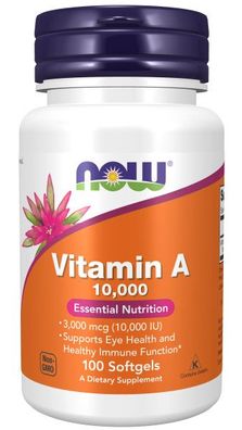 Now Foods, Vitamin A Depot, 10.000 IU, 100 Weichkapseln