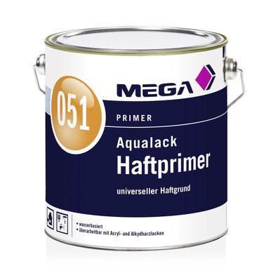 MEGA 051 Aqualack Haftprimer 2,5 Liter silbergrau RAL 7001