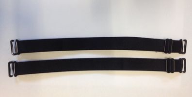 Qualitäts BH Ersatz Träger 15 mm -hergestellt in Europa- schwarz metall Häkchen