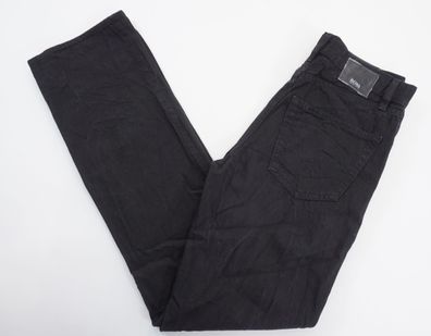 HUGO BOSS Arkansas Herren Jeans W30 L34 30/34 schwarz uni gerade Denim F2011