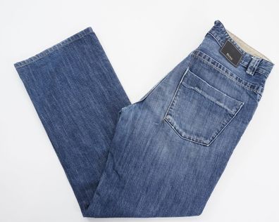 HUGO BOSS Nevada Herren Jeans W33 L28 33/28 blau stonewashed gerade used F2022