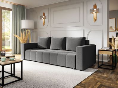 Schlafsofa Samsin Stilvoll Sofa mit Bettkasten Polstersofa Polstercouch Couch M24