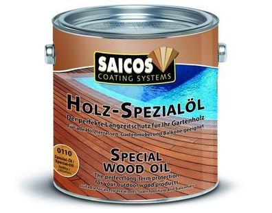 SAICOS Holz-Spezialöl Premium Terrassenöl, rutschhemmend, div. Farben und Größen
