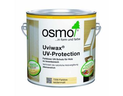 OSMO Uviwax UV 7200 Farbblos Seidenmatt / 7266 Fichte-Weiß 0,75/2,5L
