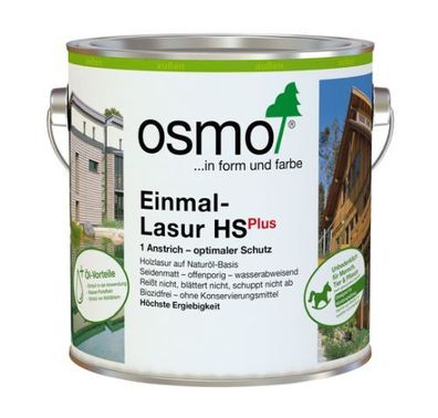 OSMO Einmal Lasur HS Plus 0,75/2,5 L Holzschutzlasur Farbe ÖL