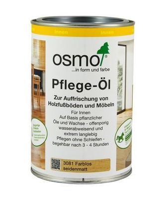 OSMO Pflege-Öl für Hartwachs-Öl Oberflächen verschiedene Farben 1 Ltr / 2,5 Ltr