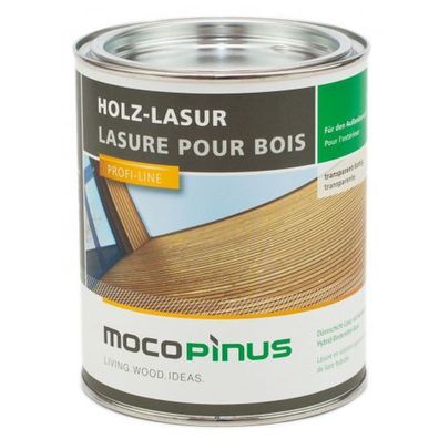 Mocopinus Holz-Lasur Aussen, transparent, diverse Farben 0,75 / 2,5 Liter