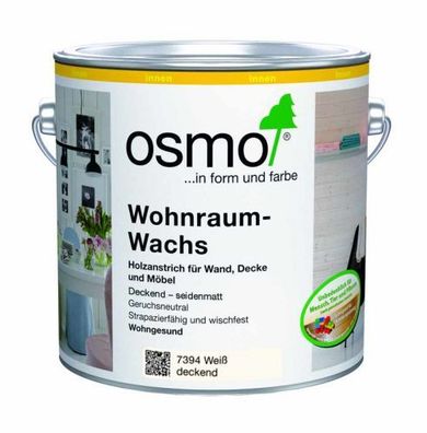 OSMO Wohnraum - Wachs Weiß deckend / transparent - 0,75/2,5 L innen