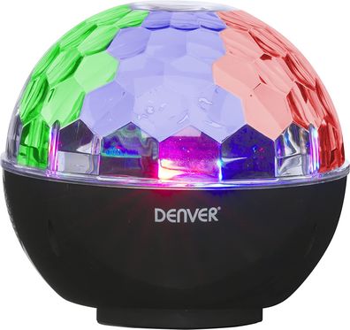 Denver Bluetooth Speaker Lautsprecher mit Disco Licht schwarz