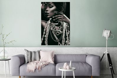 Glasbilder - 80x120 cm - Schmuck - Frau - Ring (Gr. 80x120 cm)