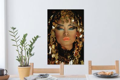 Leinwandbilder - 60x90 cm - Frau - Kleopatra - Gold (Gr. 60x90 cm)