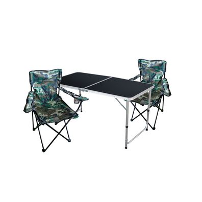 3-tlg Campingmöbel Set Tisch mit Tragegriff + 2 Campingstuhl + Tasche Outdoor