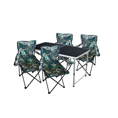 5-tlg Campingmöbel Set Tisch mit Tragegriff + 4 Campingstuhl + Tasche Outdoor