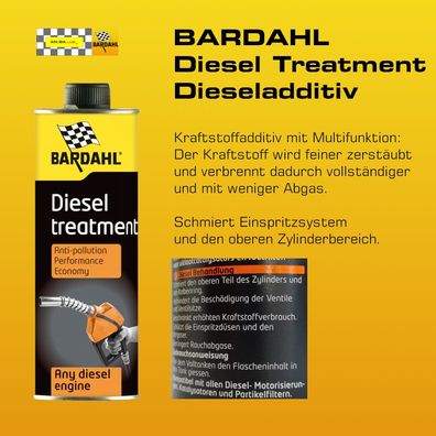 Bardahl Diesel Treatment - Dieseladditiv - 300 ml Dose