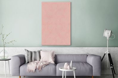 Leinwandbilder - 90x140 cm - Muster - Rosa - Luxus (Gr. 90x140 cm)