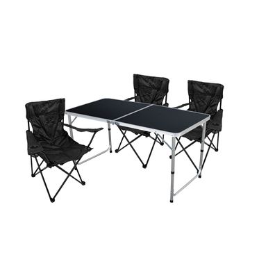 4-tlg Campingmöbel Set Tisch mit Tragegriff + 3 Campingstuhl + Tasche Outdoor