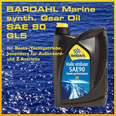 Bardahl Marine synth. Gear Oil SAE 90 GL5 - 2 Liter-Kanne