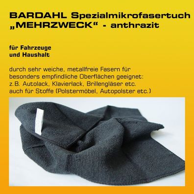 Bardahl Spezial-mikrofasertuch Mehrzweck, anthrazit