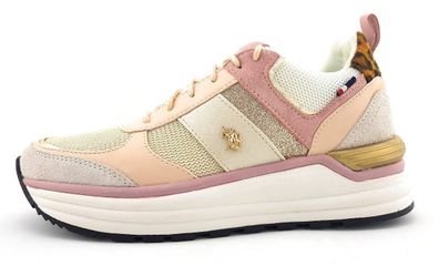 US Polo OPHRA003-LBE-PIN01 Weiß PIN 01 beige/ pink