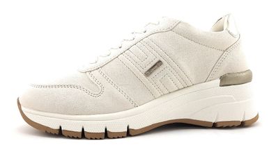 Tamaris Damenschuhe Schnürschuhe Sportive Sneaker Beige Freizeit