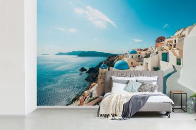 Fototapete - 390x260 cm - Nachmittag in Santorini Griechenland (Gr. 390x260 cm)