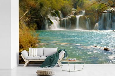 Fototapete - 450x300 cm - Skradinski Buk-Wasserfälle im Krka-Nationalpark in Kroatien