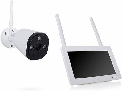 Smartwares CMS-30100 Funk-Überwachungskamera-Set mit tragbarem Monitor und Aufze