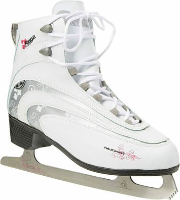 Nijdam 0043-WIT-41 Damen Eiskunstlaufschuh (Gr. 40)
