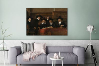 Leinwandbilder - 140x90 cm - Die Stahlmeister - Gemälde von Rembrandt van Rijn