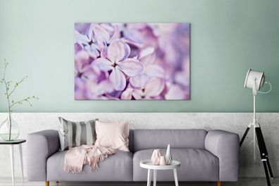 Leinwandbilder - 140x90 cm - Nahaufnahme von Lavendelblüten (Gr. 140x90 cm)