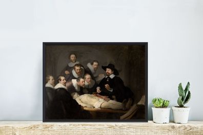 Poster - 40x30 cm - Die Anatomiestunde von Dr. Nicolaes Tulp - Gemälde von Rembrandt