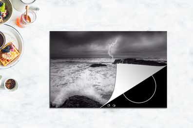 Herdabdeckplatte - 80x52 cm - Sturm auf See Fotodruck