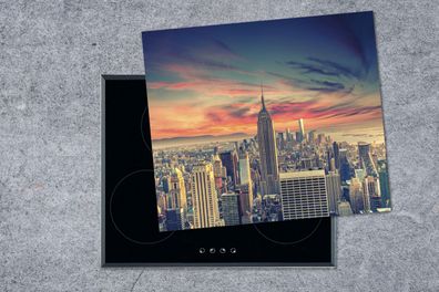 Herdabdeckplatte - 60x52 cm - New York - Manhattan - Empire State Building