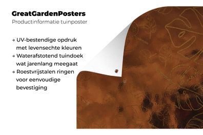 Gartenposter - 180x120 cm - Muster - Bronze - Figur (Gr. 180x120 cm)