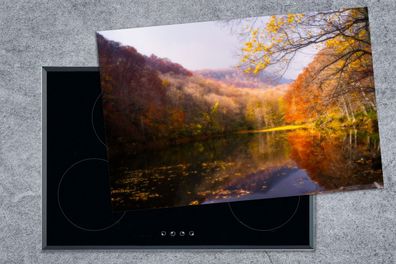 Herdabdeckplatte - 78x52 cm - Natur - Wald - Herbst