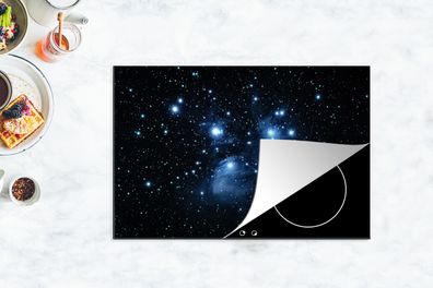 Herdabdeckplatte - 78x52 cm - Universum - Planeten - Sterne