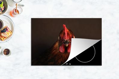 Herdabdeckplatte - 78x52 cm - Nahaufnahme eines Hahns