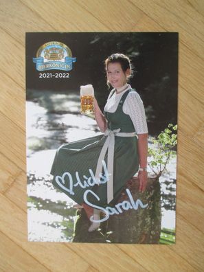 Bayerische Bierkönigin 2021-2022 Sarah Jäger - handsigniertes Autogramm!!