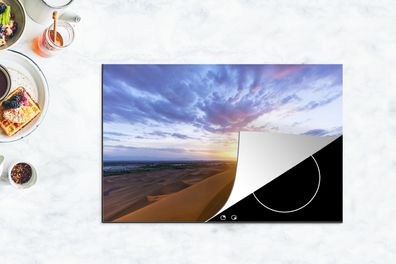 Herdabdeckplatte - 80x52 cm - Wüste bei Sonnenaufgang