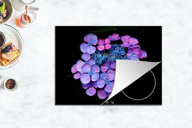 Herdabdeckplatte - 70x52 cm - Hortensie Nahaufnahme
