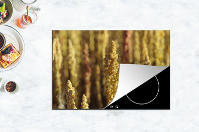 Herdabdeckplatte - 78x52 cm - Die Pflanze mit Quinoa im Sonnenlicht