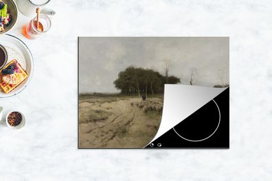 Herdabdeckplatte - 70x52 cm - Heide bei Laren - Gemälde von Anton Mauve