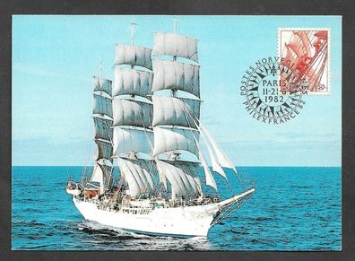 Karte Norwegen Philex France 1982 Paris 21.6.1982