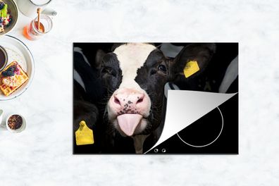 Herdabdeckplatte - 78x52 cm - Kuh - Kalb - Zunge