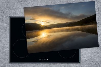 Herdabdeckplatte - 80x52 cm - Sonne - Wasser - Berge