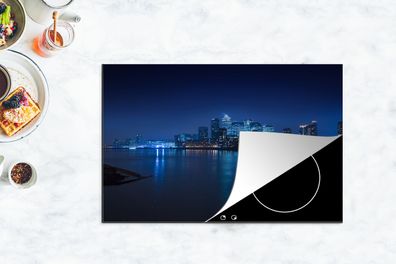 Herdabdeckplatte - 80x52 cm - Die Skyline von London bei Nacht