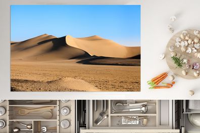 Herdabdeckplatte - 78x52 cm - Eine große Sanddüne in einer Wüste